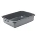 Winco PL-5K Black Dish Box, 1-Compartment, Polypropylene 1 image