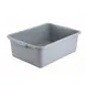 Winco PL-7G Gray Dish Box, 1-Compartment, Polypropylene 1 image