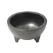 Winco PMSB-56 Polypropylene Molcajete Salsa Bowl, Black - 56 oz / BPA Free  1 image