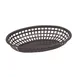 Winco POB-K Oval Basket, 10.25" x 6.75" x 2" Black Plastic, Microwave/Heat Lamp Safe - 1 Dozen 1 image
