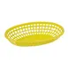 Winco POB-Y Oval Serving Basket, 10.25" x 6.75" x 2" Heavy-Duty BPA-Free Plastic Yellow- 1 Dozen 1 image