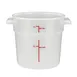 Winco PPRC-1W 1 Qt White Polypropylene Food Storage Container 1 image