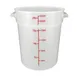 Winco PPRC-22W 22 Qt White Polypropylene Food Storage Container 1 image