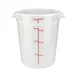 Winco PPRC-8W 8 Qt Polypropylene Food Storage Container, White 1 image