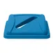Winco PTCSP-23L Lid, Square, For Paper, Polystyrene, Blue (for PTCS-23L)  1 image