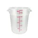 Winco PTRC-22 22 Qt. Round Storage Container, Polypropylene, Translucent 1 image