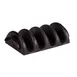 Winco PTS-4 Taco Server, 8" L x 5" W x 2.5" H, Holds 4 Tacos, BPA-Free Black Plastic, NSF - 2/Set 1 image