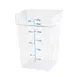 Winco PTSC-22 22 Qt. Polypropylene Square Food Storage Container 1 image