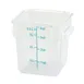 Winco PTSC-4 4 Qt. Polypropylene Square Food Storage Container 1 image