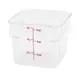 Winco PTSC-6 6 Qt. Polypropylene Food Storage Container - Square  1 image