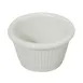 Winco RFM-1W - 1.5 oz Fluted White Melamine Ramekin, Heat‑Resistant 212°F, Dishwasher Safe - 1 Dozen 1 image