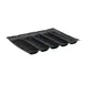 Winco SBF-5K 5 Roll Bread Pan, Silicone, Black 1 image