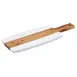 Winco SBMW-156 11 1/2" x 6" Marble and Wood Serving Board with 4.38" Handle 1 image