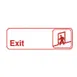 Winco SGN-381W Exit Sign - Red and White, 9" x 3" w/ Symbol 1 image