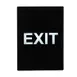 Winco SGN-805 Exit Stanchion Frame Sign, White Print on Black 1 image