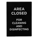 Winco SGN-807 Area Closed for Cleaning and Disinfecting Stanchion Frame Sign 1 image