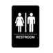 Winco SGNB-603 6" x 9" Restroom Wall Sign with Braille w/ Symbol 1 image