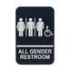 Winco SGNB-608 6" x 9" Braille All Gender Restroom w/Accessible Information Sign 1 image