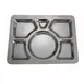 Winco SMT-1 Mess Tray, (6) Compartments, 15-1/2" X 11-1/2", Style A, Rectangular 1 image