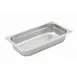 Winco SPJH-302 2 1/2" Deep 1/3 Size Standard Weight Anti-Jam Stainless Steel Steam Table Pan  1 image