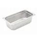 Winco SPJH-304  4" Deep 1/3 Size Standard Weight Anti-Jam Stainless Steel Steam Table Pan  1 image