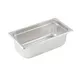 Winco SPJL-304  25 Gauge 4" 1/3 Size NSF Solid Anti-Jam Steam Table Pan 1 image