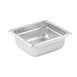 Winco SPJL-602 2 1/2" Deep 1/6 Size Standard Weight Anti-Jam Stainless Steel Steam Table Pan  1 image