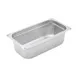 Winco SPJM-304  24 Gauge 4" 1/3 Size Solid Anti-Jam Steam Table Pan  1 image