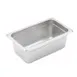 Winco SPJM-404 24 Gauge 4" 1/4 Size Solid Anti-Jam Steam Table Pan 1 image