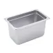Winco SPJM-406  24 Gauge 6" 1/4 Size Solid Anti-Jam Steam Table Pan  1 image