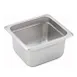 Winco SPJM-604 24 Gauge 4" 1/6 Size Solid Anti-Jam Steam Table Pan 1 image