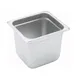 Winco SPJM-606 24 Gauge 6" 1/6 Size Solid Anti-Jam Steam Table Pan  1 image