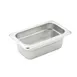 Winco SPJM-902 24 Gauge 2 1/2" 1/9 Size Solid Anti-Jam Steam Table Pan 1 image