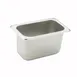 Winco SPN4 4" Deep 1/9 Size Standard Weight Stainless Steel Steam Table Pan  1 image