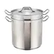 Winco SSDB-8S Stainless Steel Steamer/Pasta Cooker with Cover - 8 Quart 1 image