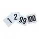 Winco TBN-100 Restaurant Table Numbers Set, 1‑100 Plastic Numerals, 4" x 3‑3/4" Size 1 image