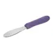 Winco TWP-31P 3.63" x 1.25" Allergen Free Purple Handle Stainless Steel Sandwich Spreader 1 image