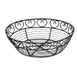Winco WBKG-8R Round Black Wire Bread/Fruit Basket, 8" Dia. X 2-1/4"H 1 image