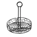 Winco WBKH-6R Condiment Caddy, 6-1/4" Dia. X 9"H, Round, Wire Construction 1 image