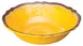 Winco WDM001-607 13-3/4" Round Melamine Bowl, 3 Qt, Yellow Hammered Ardesia™ Finish - 12/Case 1 image