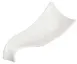 Winco WDP021-112 Mescalore 8-1/8" x 3-1/8" Porcelain Free‑Form Small Plate, Bright White - 36/Case 1 image