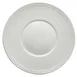Winco WDP022-107 Zendo 9" Round Wide‑Rim Embossed Porcelain Ardesia Plate, Bright White - 24/Case 1 image