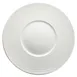 Winco WDP022-110 Zendo 12-1/8" Round Wide Rim Porcelain Embossed Plate, Bright White - 12/Case 1 image