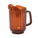 Winco WPCT-60A 60 oz. Amber Polycarbonate 3-Spout Water Pitcher 1 image