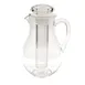 Winco WPIT-19 64 oz. (2 qt.) Clear Polycarbonate Pitcher with Ice Chamber, Handle 1 image