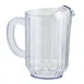 Winco WPS-60 Water Pitcher, 60 oz Clear SAN Plastic with Handle, BPA-Free - 4/Pack 1 image