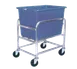 Winholt 30-6-SS-BL Stainless Steel Bulk Goods Cart w/ 6 Bushel Capacity, Blue Polyethylene Tub 1 image