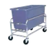 Winholt 30-8-AL-BL Aluminum Bulk Goods Cart, 8 Bushel 500 lb, Blue Polyethylene Tub, NSF 1 image