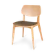 JustChair W74018-FSC German Beech Wood Frame Restaurant Side Chair with Veneer Back and Upholstered Seat 1 image