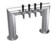 Krowne KPTU-4A Pass-Thru Beer Tower, 25" Air-Cooled Countertop, Stainless Steel, 2-Column, 4-Tap 1 image
